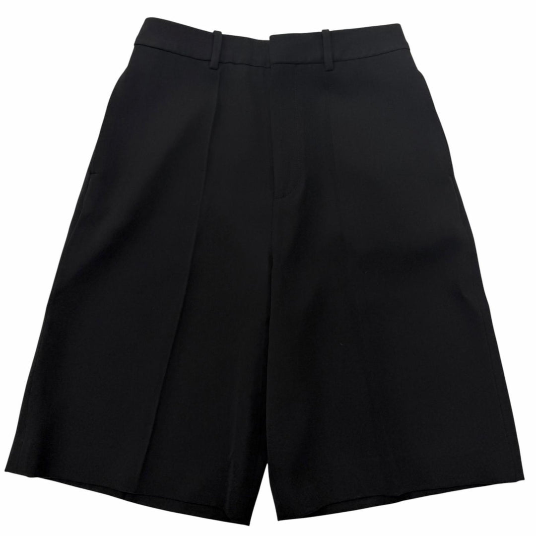 Excellent BALENCIAGA Pants Bermuda shorts black wool mens 38 872538