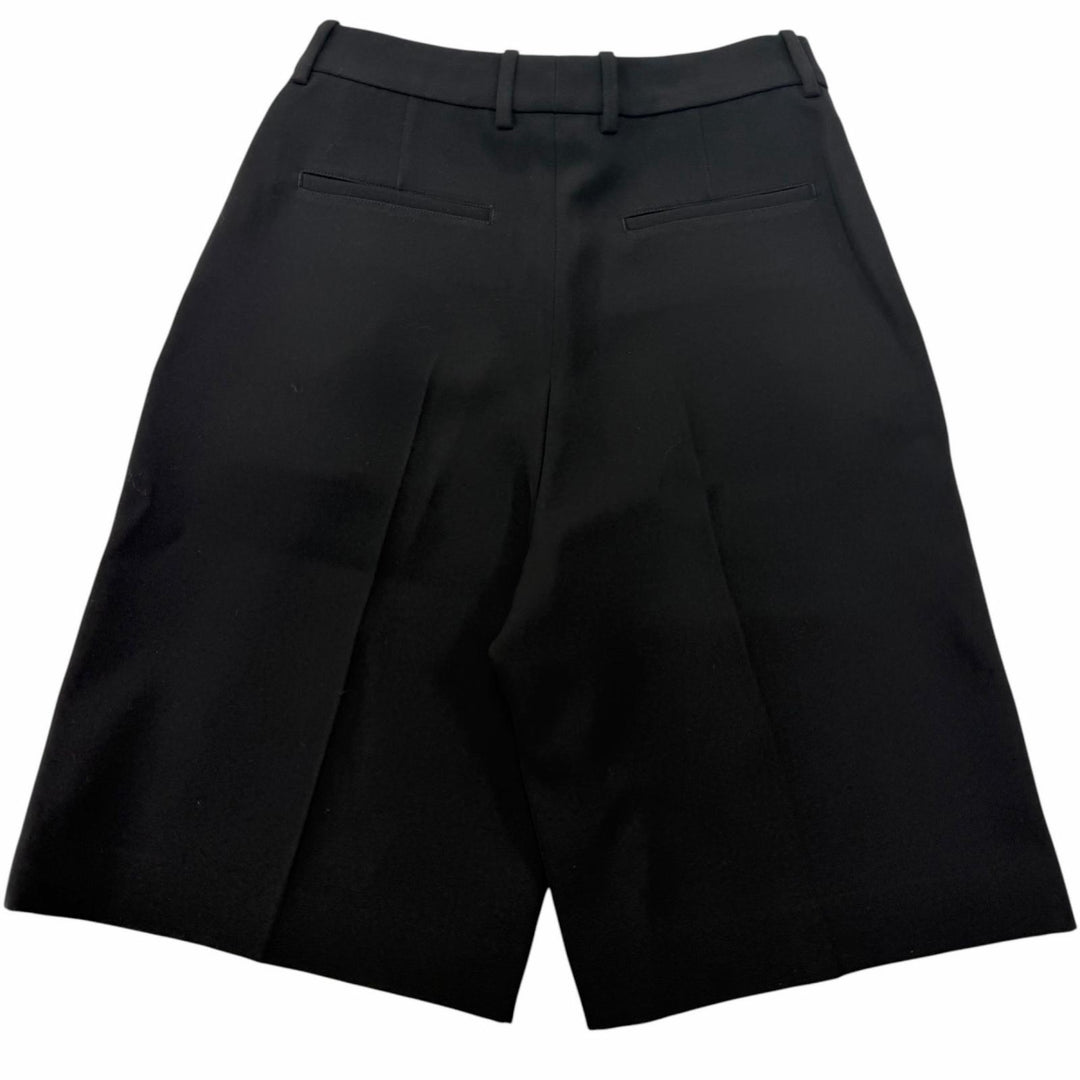 Excellent BALENCIAGA Pants Bermuda shorts black wool mens 38 872538