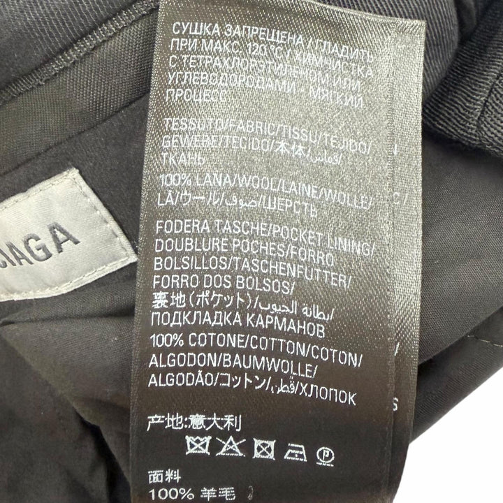 Excellent BALENCIAGA Pants Bermuda shorts black wool mens 38 872538
