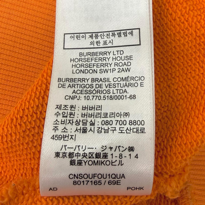 Discounted Great BURBERRY hoodie Horseferry print pullover Orange cotton