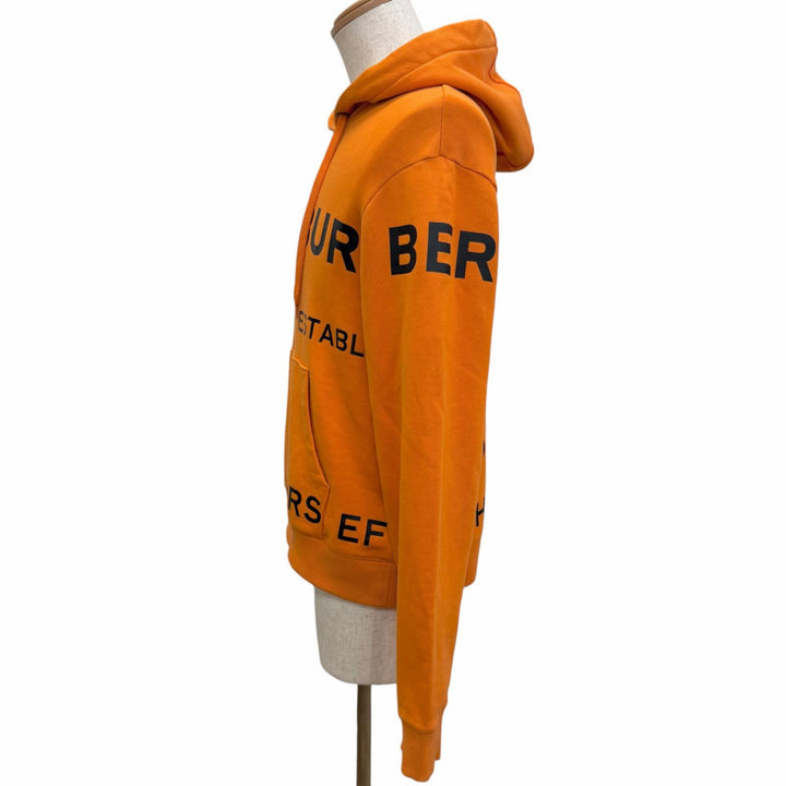 Discounted Great BURBERRY hoodie Horseferry print pullover Orange cotton