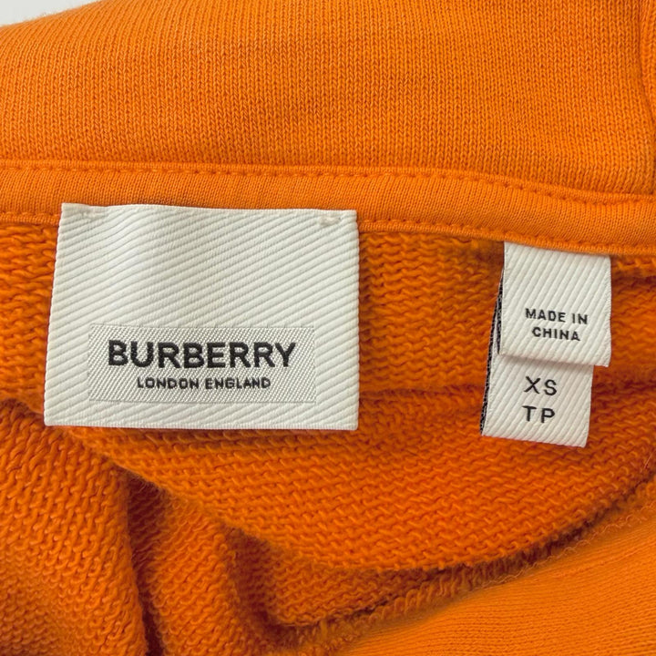 Discounted Great BURBERRY hoodie Horseferry print pullover Orange cotton