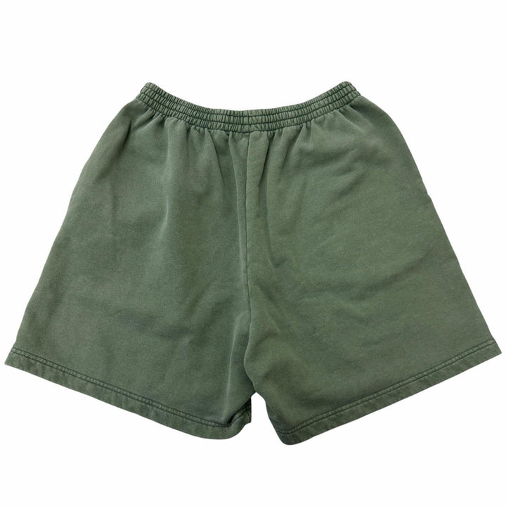 Discounted Great BALENCIAGA Pants Embroidered Washed Sweat Shorts green
