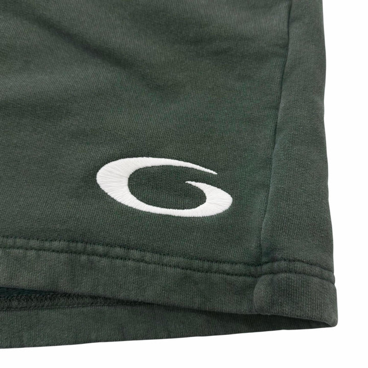 Discounted Great BALENCIAGA Pants Embroidered Washed Sweat Shorts green
