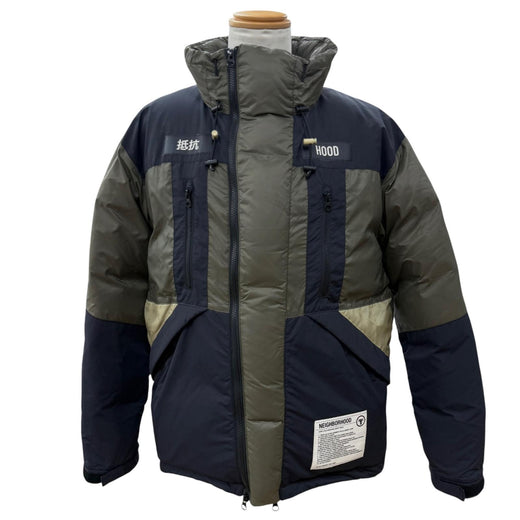 Very Good NEIGHBORHOOD Down jacket TEAM.DOWN/N-JKT khaki Nylon mens M