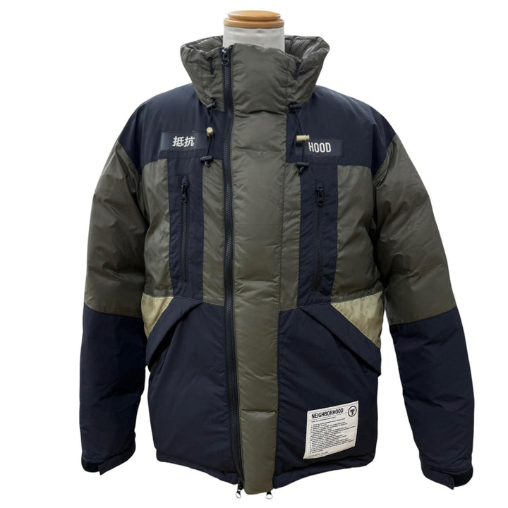 Very Good NEIGHBORHOOD Down jacket TEAM.DOWN/N-JKT khaki Nylon mens M