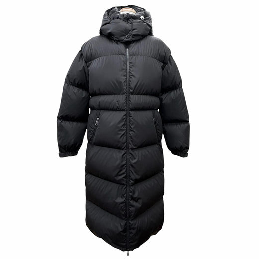 Great MONCLER down coat TIAM Logo patch hooded long black 0 F20931D52800