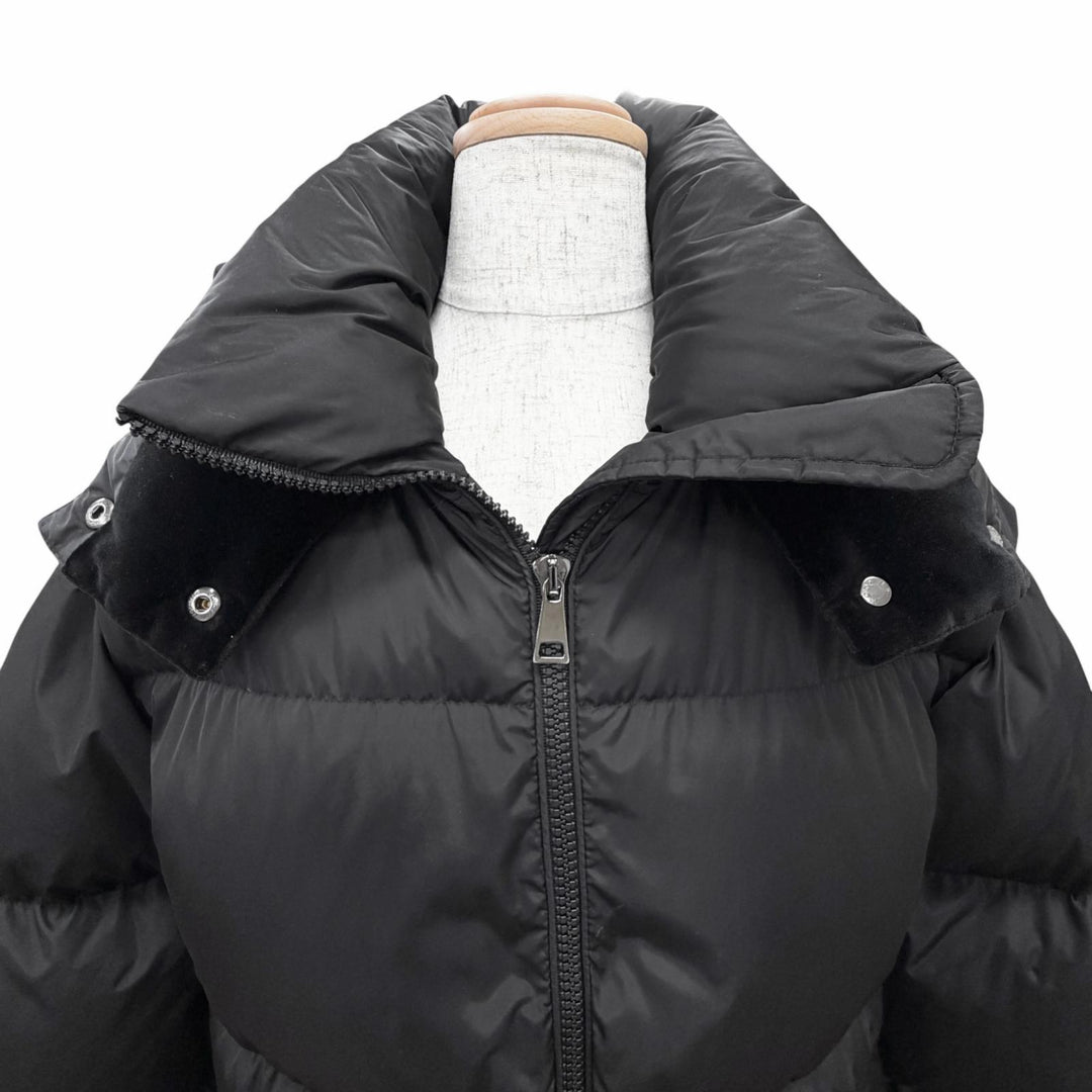 Great MONCLER down coat TIAM Logo patch hooded long black 0 F20931D52800