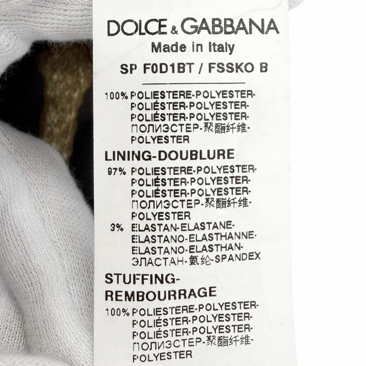 Excellent DOLCE&GABBANA coat Floral print, leopard print lining, collarless, 40