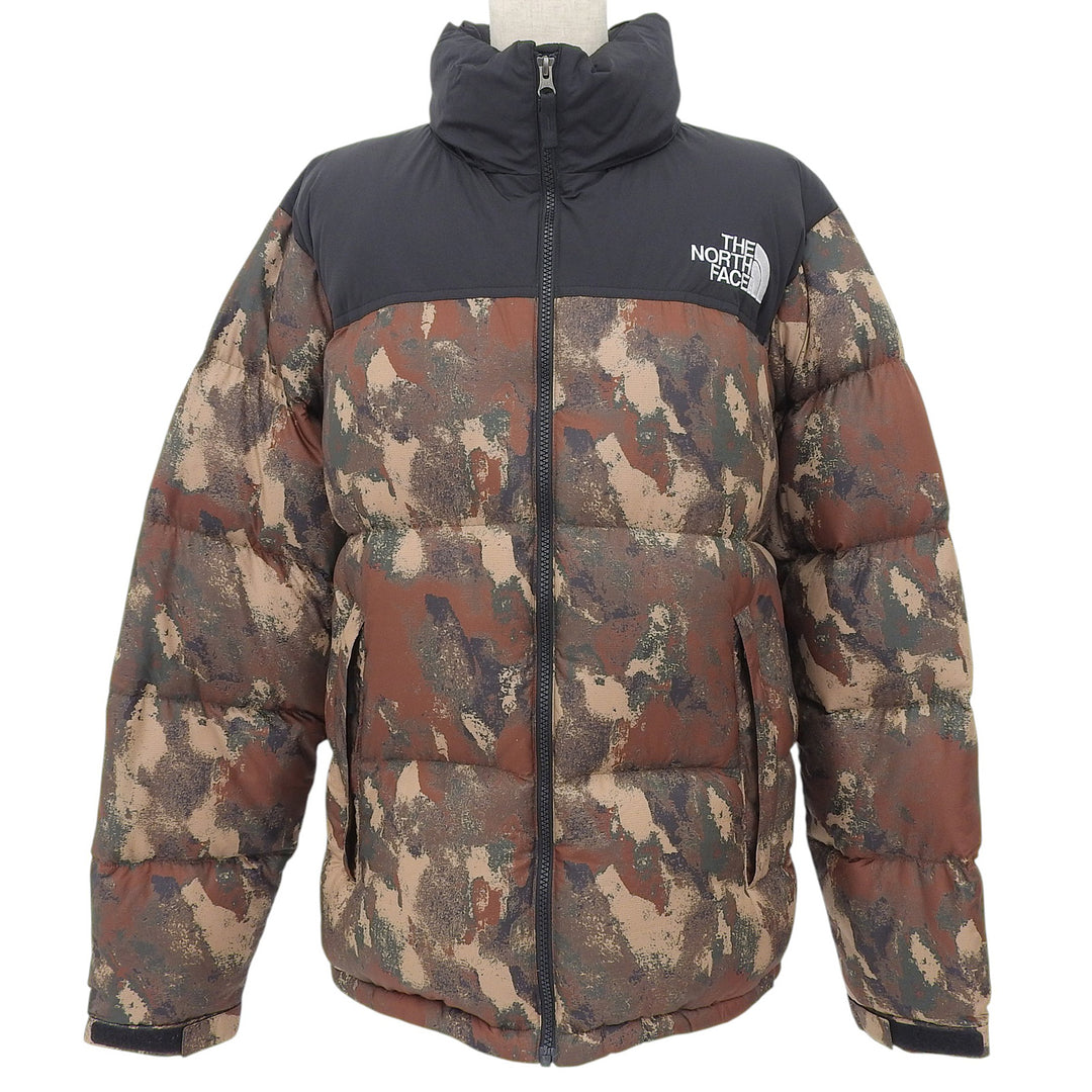 Great THE NORTH FACE Down jacket Novelty Nuptse Jacket Camouflage black Nylon