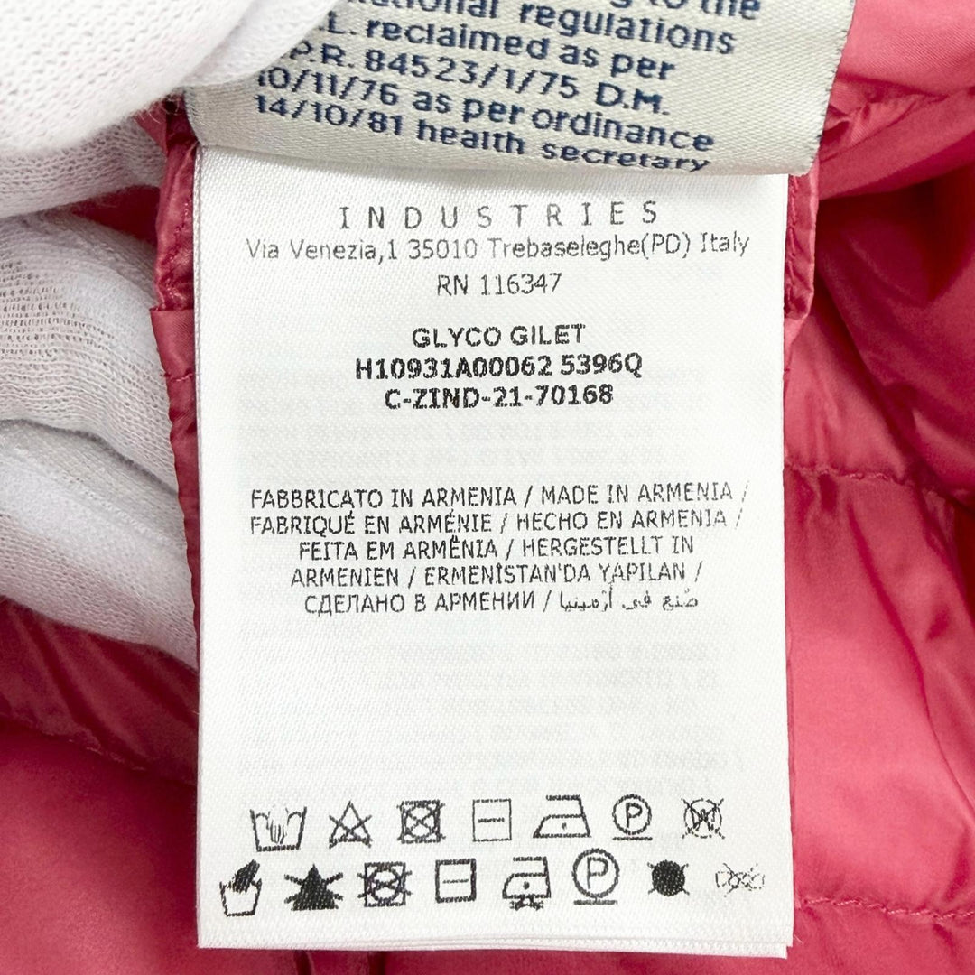 Great MONCLER Down vest GLYCO Logo patch, hooded, jacket pink 1 H10931A00062