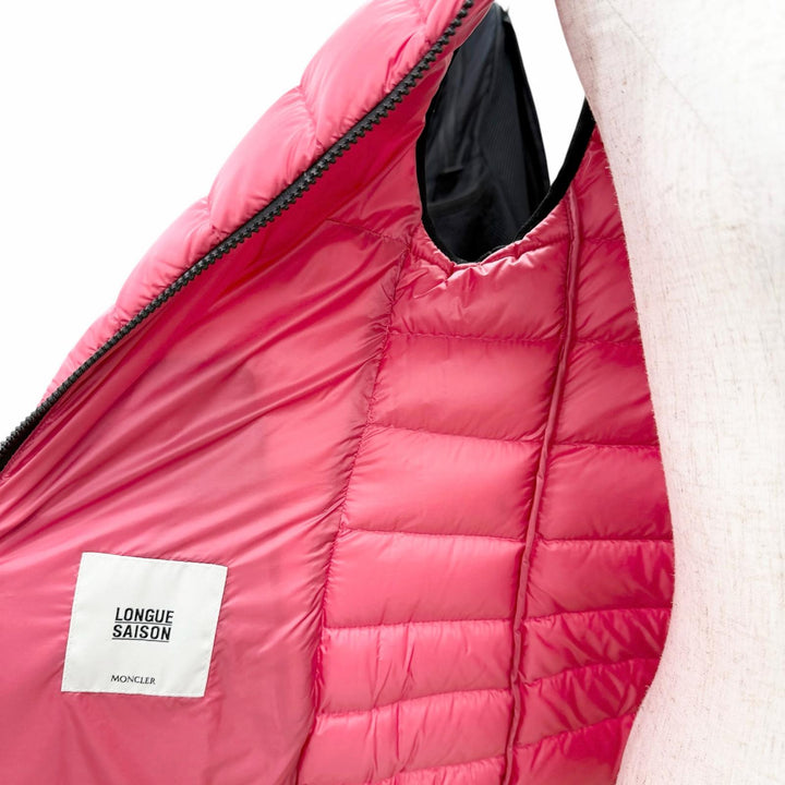 Great MONCLER Down vest GLYCO Logo patch, hooded, jacket pink 1 H10931A00062