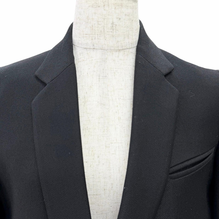 Excellent CELINE coat Phoebe Philo era Crombie Long black wool 34 2 8H28/7107