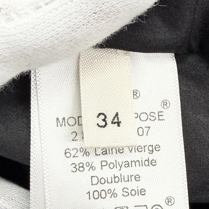 Excellent CELINE coat Phoebe Philo era Crombie Long black wool 34 2 8H28/7107