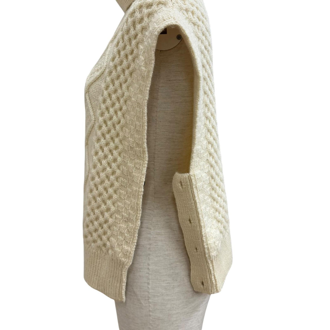 Great SAINT LAURENT PARIS Best Cable knit turtleneck wool sweater wool XS 480366