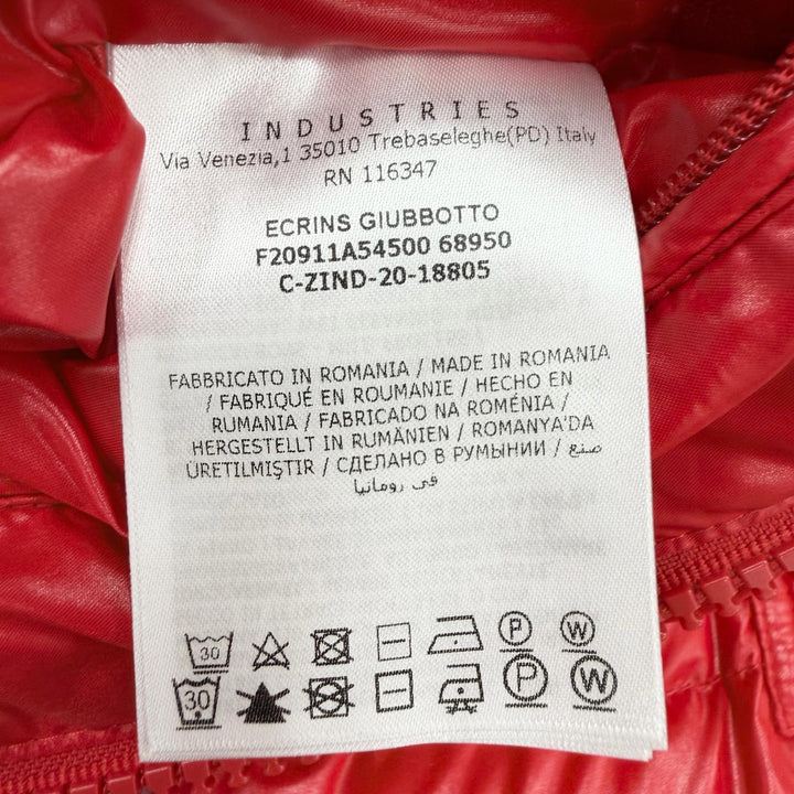 Great MONCLER Down jacket ECRINS Logo patch, hooded, double zipper Red mens 2