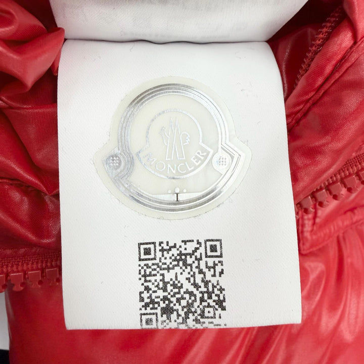 Great MONCLER Down jacket ECRINS Logo patch, hooded, double zipper Red mens 2