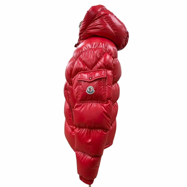 Great MONCLER Down jacket ECRINS Logo patch, hooded, double zipper Red mens 2