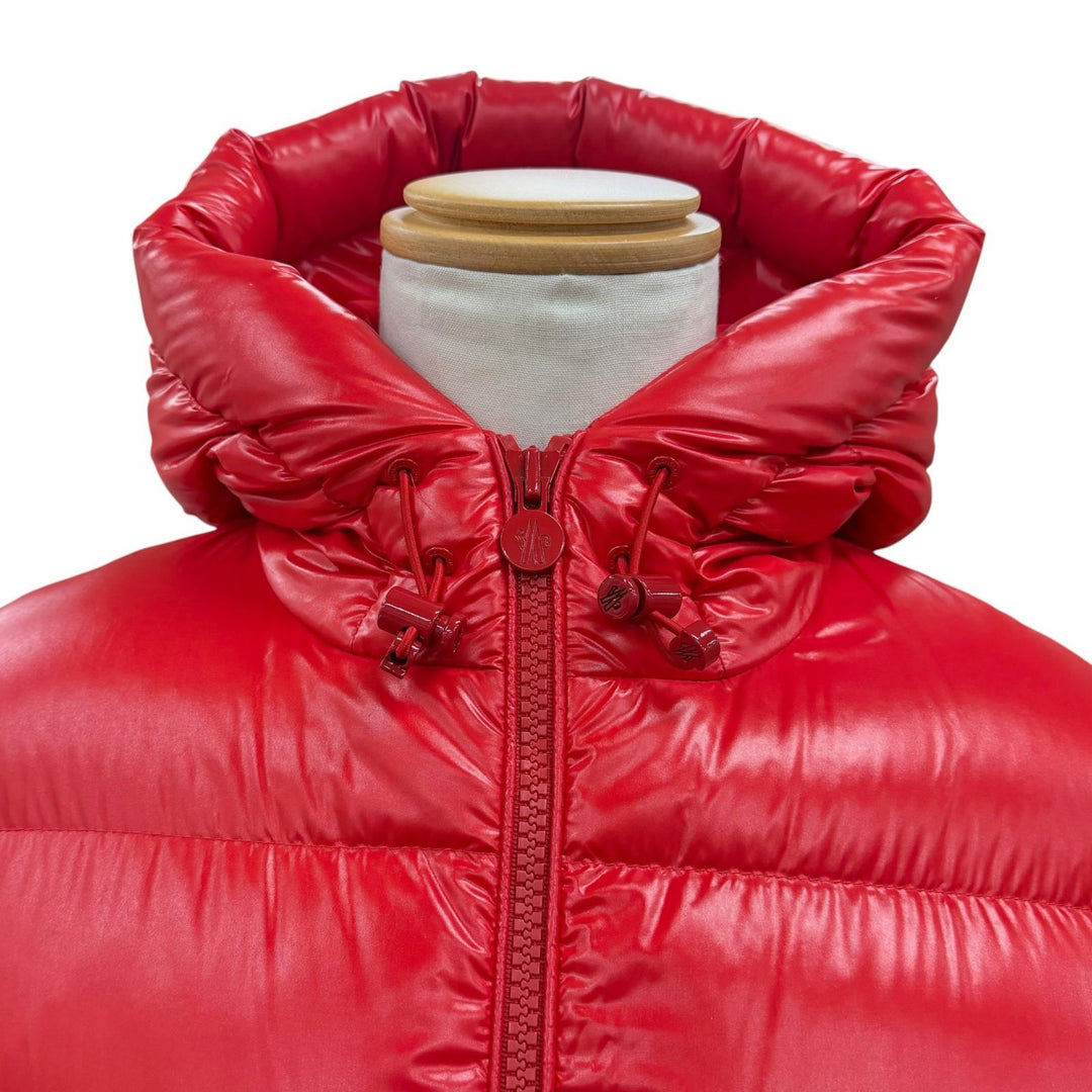 Great MONCLER Down jacket ECRINS Logo patch, hooded, double zipper Red mens 2