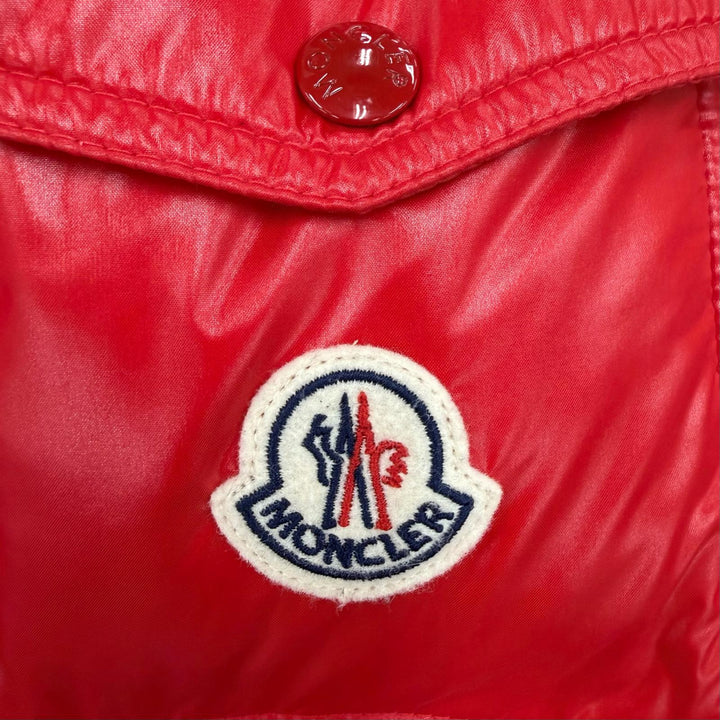 Great MONCLER Down jacket ECRINS Logo patch, hooded, double zipper Red mens 2