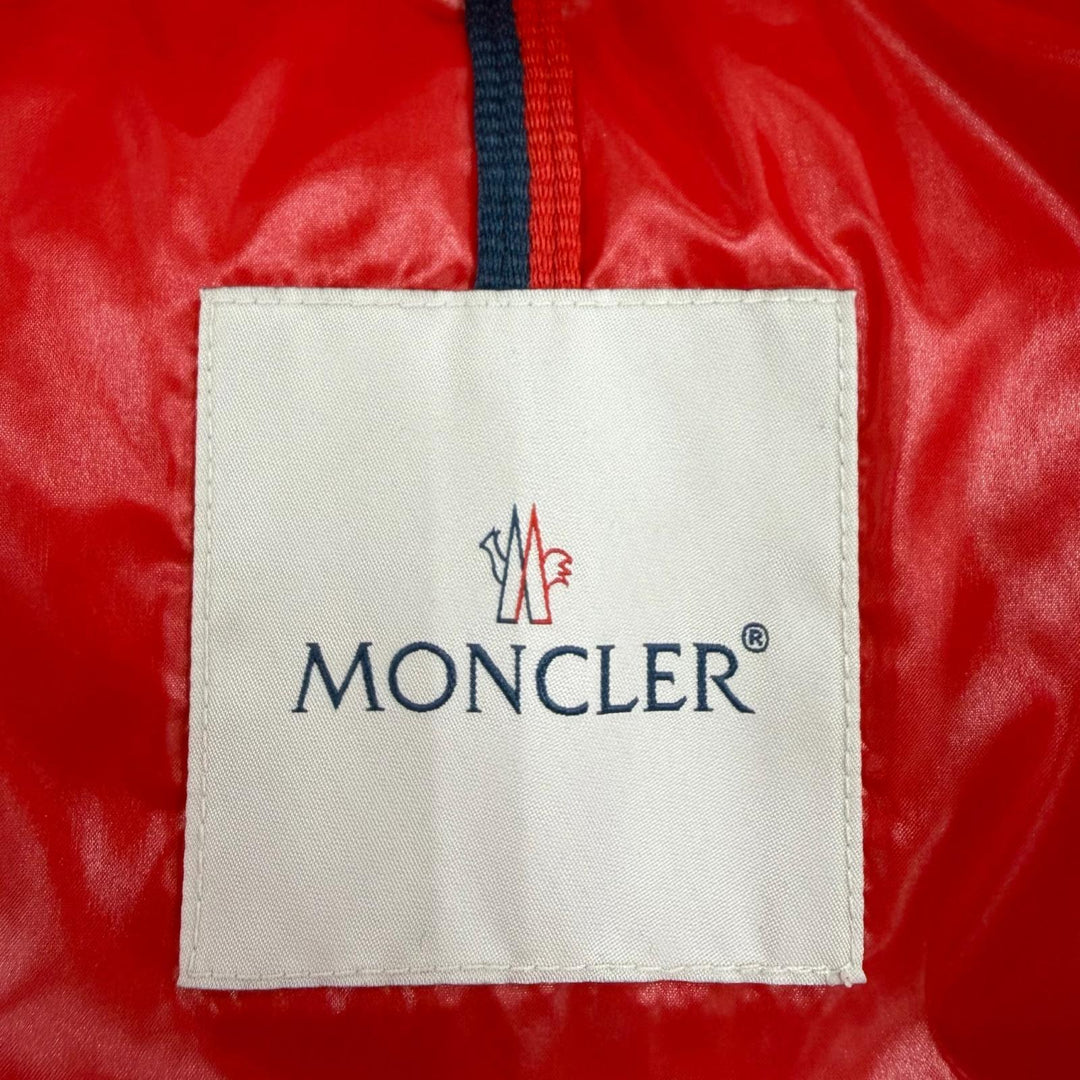 Great MONCLER Down jacket ECRINS Logo patch, hooded, double zipper Red mens 2