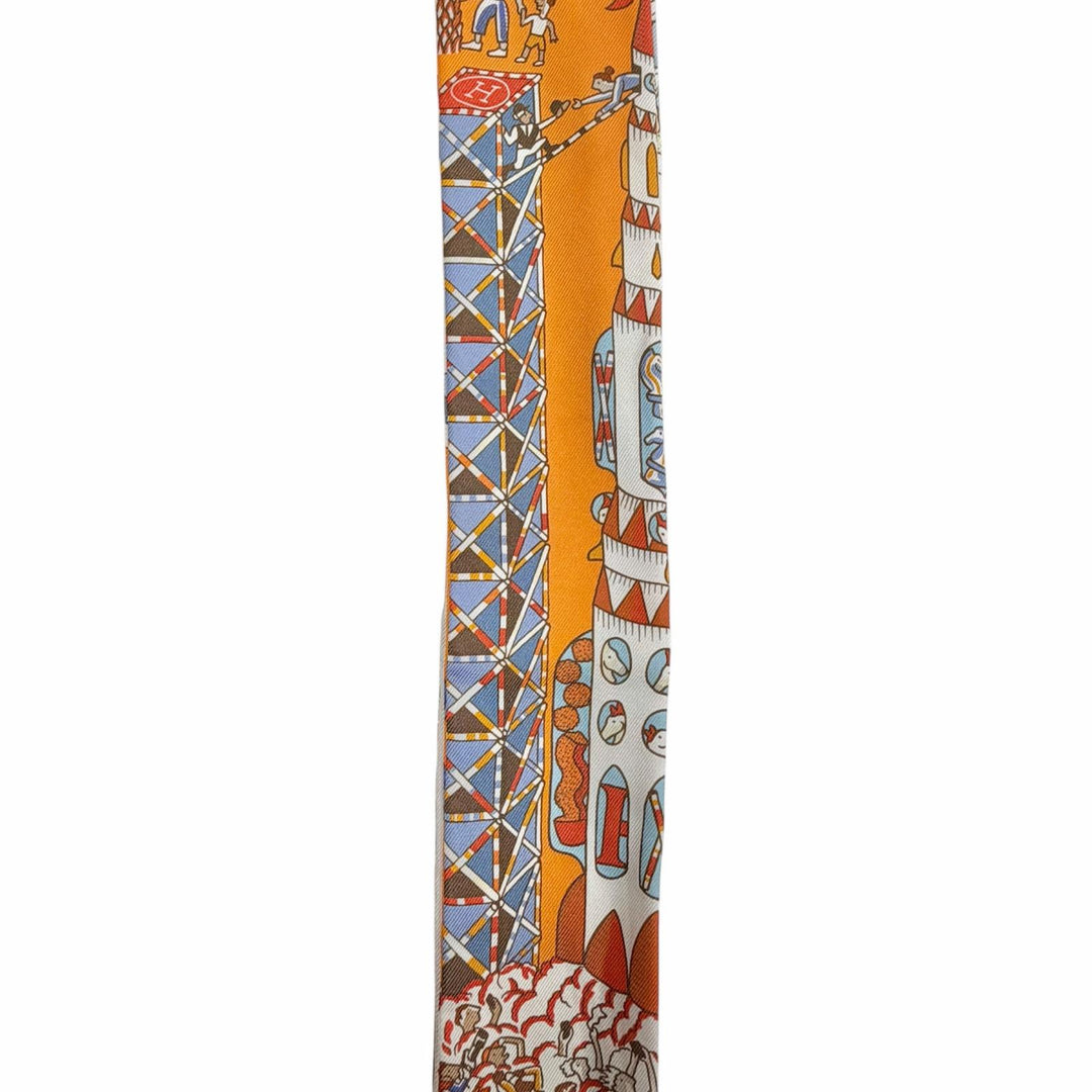 Excellent HERMES scarf Twilly Exposition Universelle silk Women