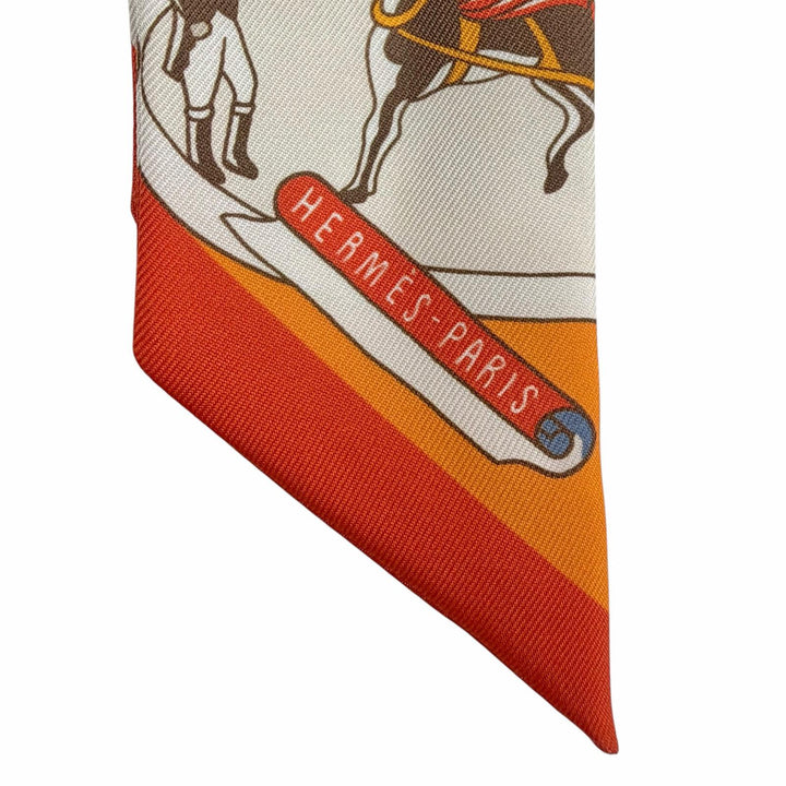 Excellent HERMES scarf Twilly Exposition Universelle silk Women