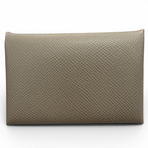 Pristine HERMES Card Case Calvi Epsom Leather Women