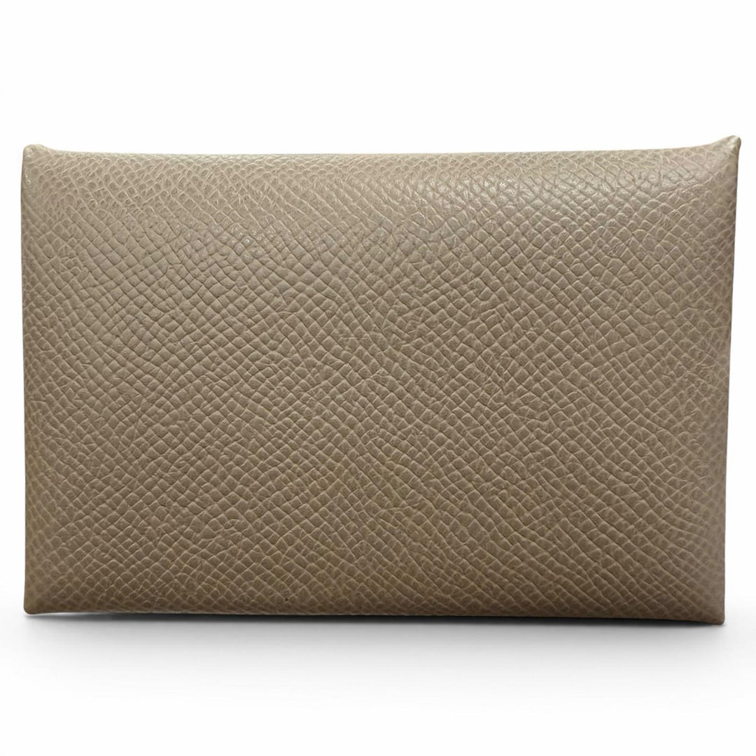 Pristine HERMES Card Case Calvi Epsom Leather Women