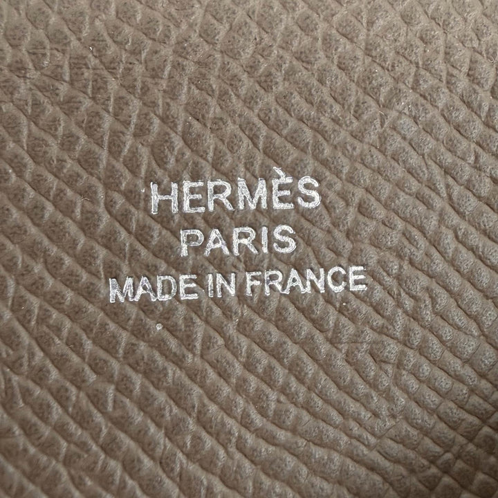 Pristine HERMES Card Case Calvi Epsom Leather Women