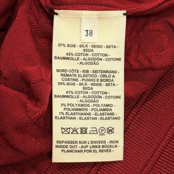 Excellent HERMES cardigan Chaine d'Ancre V-neck knit silk 38 3E2706D3