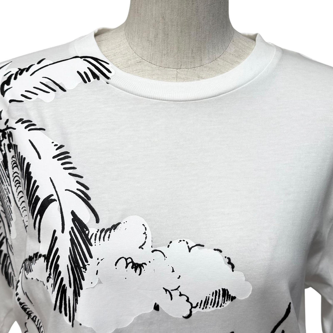 Great MONCLER Short sleeve T-shirt Embroidered logo floral shirt cotton XS