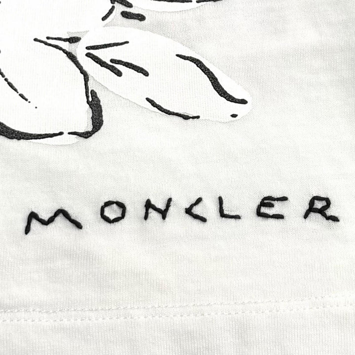 Great MONCLER Short sleeve T-shirt Embroidered logo floral shirt cotton XS
