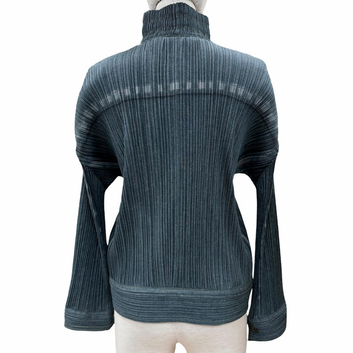Excellent PLEATS PLEASE Jacket Blue polyester Women 5 PP33-JC722