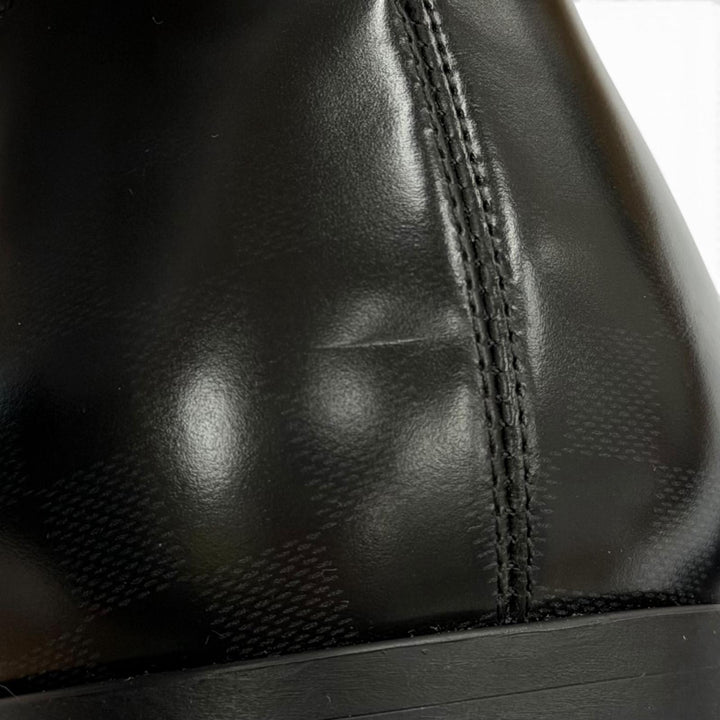 Great LOUIS VUITTON Leather shoes Mini Star Line Lace up black leather mens 8
