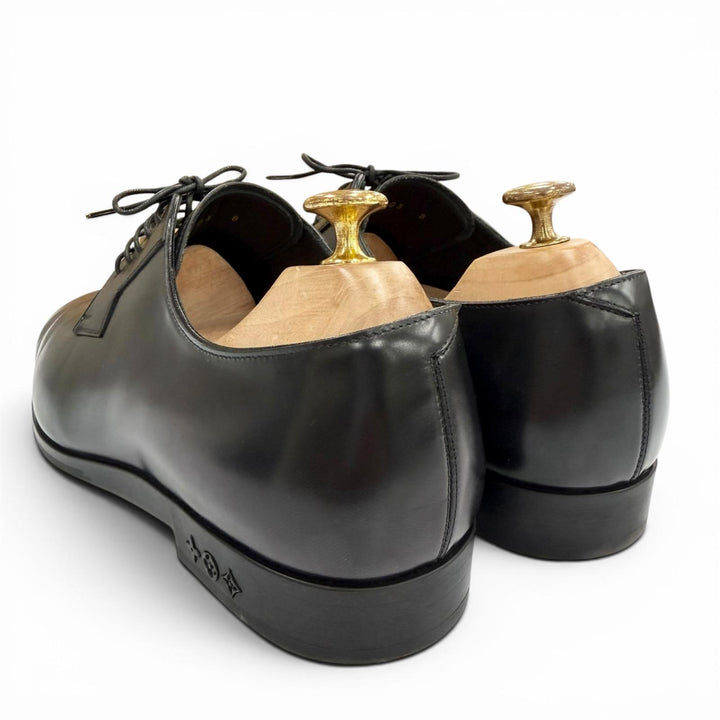 Great LOUIS VUITTON Leather shoes Mini Star Line Lace up black leather mens 8