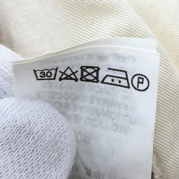Excellent Brunello Cucinelli Best Logo Button Denim Ivory cotton mens M