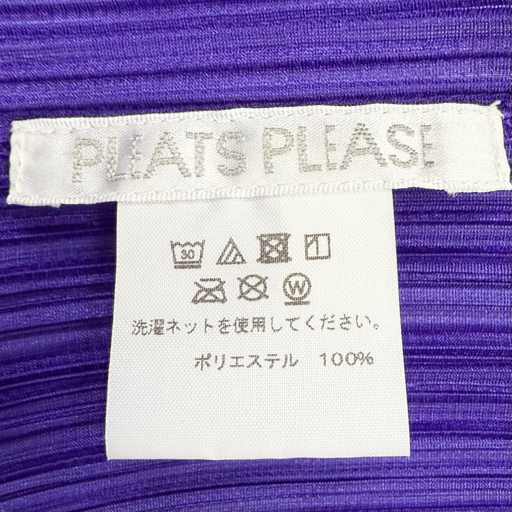 Excellent PLEATS PLEASE cardigan Buttonless Long Sleeve purple 3 PP11-JO123