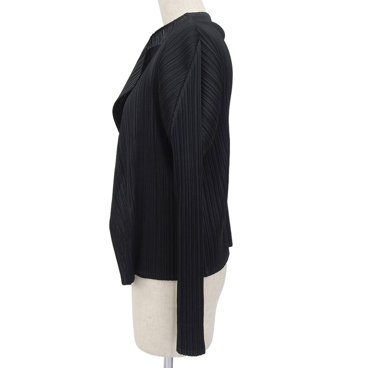 Excellent PLEATS PLEASE cardigan black polyester Women 3 PP11-JO123