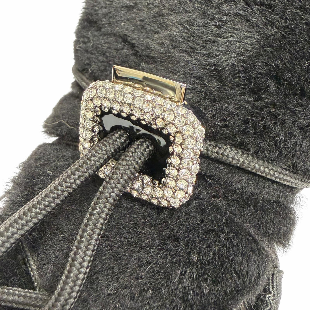 Great ROGER VIVIER sneakers Vive Up Shearling Strass Buckle Patent leather 37.5
