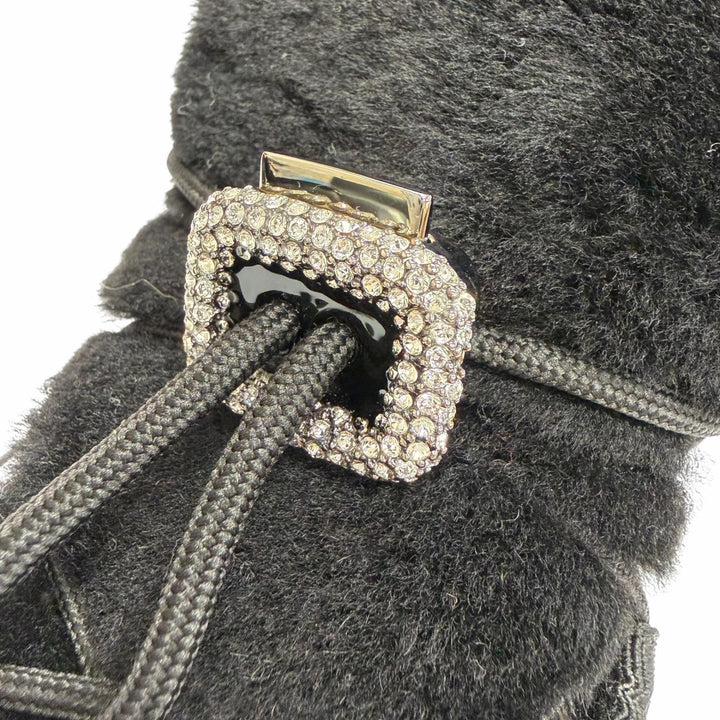 Great ROGER VIVIER sneakers Vive Up Shearling Strass Buckle Patent leather 37.5