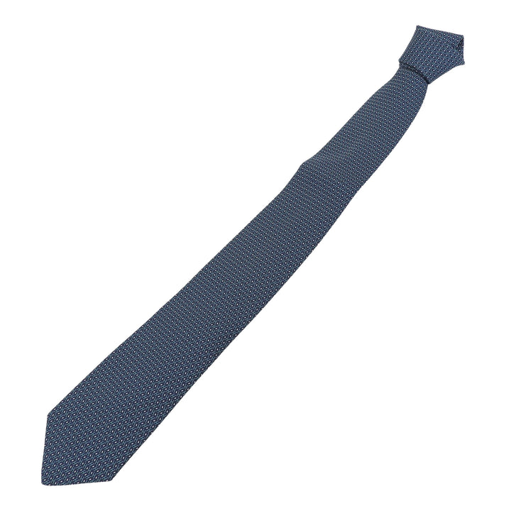 Pristine HERMES tie H logo total pattern green silk mens 659254T