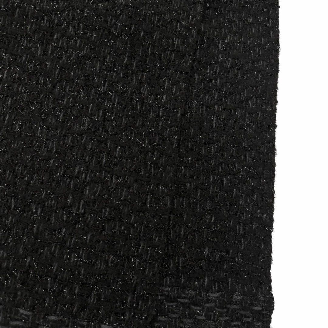 Great CHANEL Scarf COCO Mark Embroidered Large Shawl black cashmere