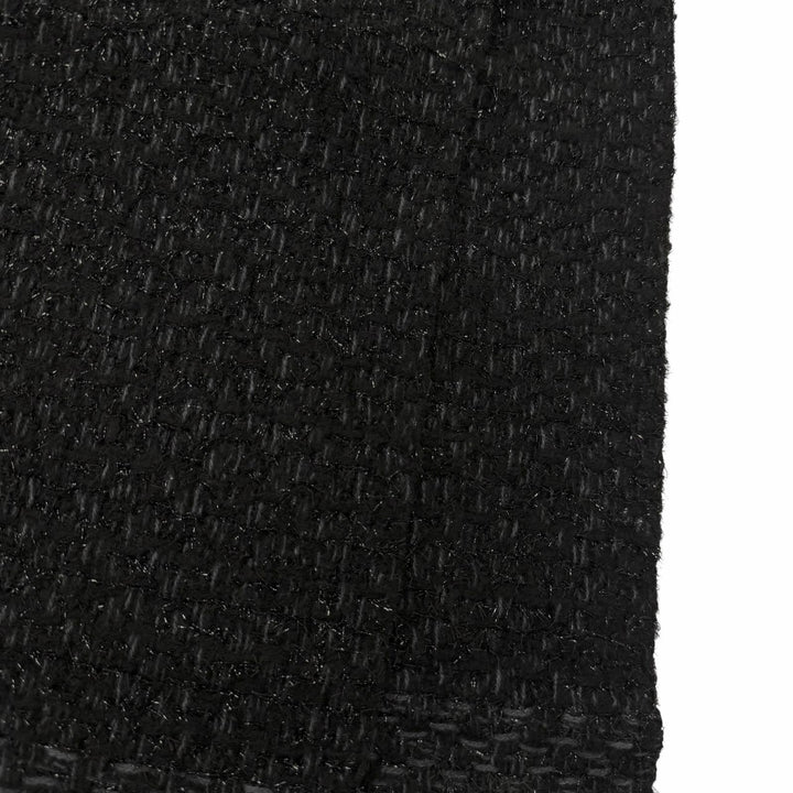 Great CHANEL Scarf COCO Mark Embroidered Large Shawl black cashmere