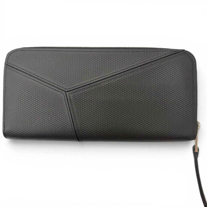 Excellent LOEWE Purse PUZZLE EDGE ZIPPED WALLET Anagram Round Zip