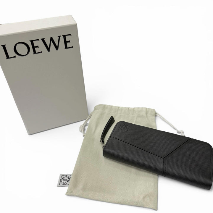 Excellent LOEWE Purse PUZZLE EDGE ZIPPED WALLET Anagram Round Zip