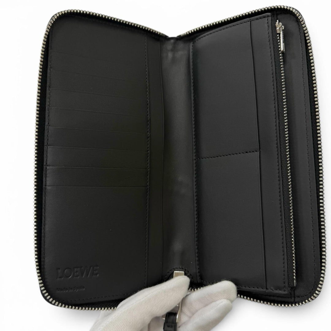 Excellent LOEWE Purse PUZZLE EDGE ZIPPED WALLET Anagram Round Zip