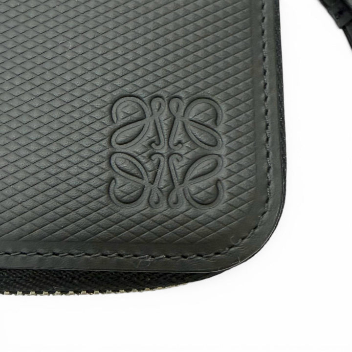 Excellent LOEWE Purse PUZZLE EDGE ZIPPED WALLET Anagram Round Zip