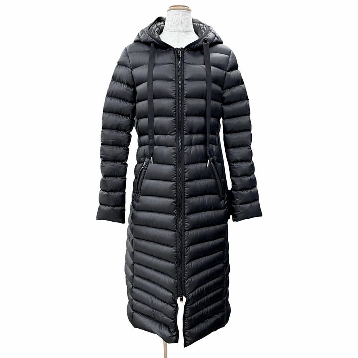 Great COACH down coat Signature lining, hooded, zip-up black XS E1902