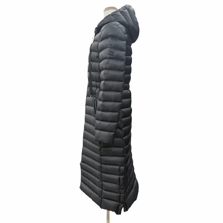 Great COACH down coat Signature lining, hooded, zip-up black XS E1902